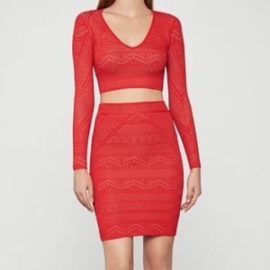 BCBG crop long sleeve top